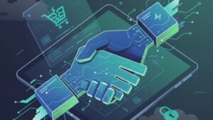 Современная иллюстрация на тему договорного права в онлайн-торговле, избежание рисков 2026 года.